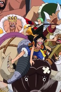 One Piece – S2014E58 – Daishuuketsu! Luffy to Kyouaku Senshi Gundan